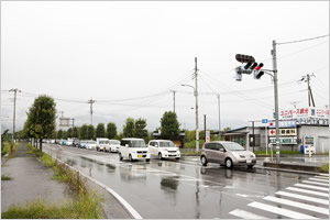 南アルプスIC西交差点の渋滞解消